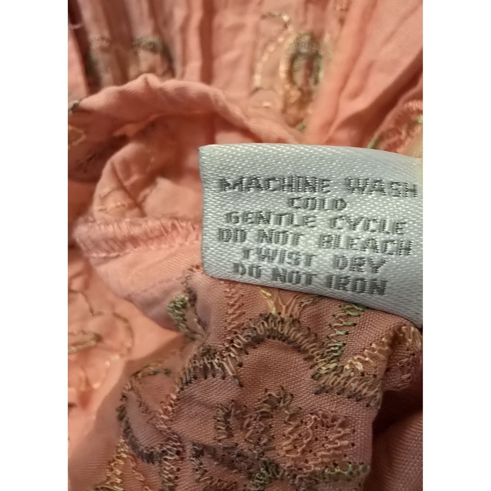 Dress Barn Womens Sz Large Embroidered Floral Shirt - Picture 6 of 7